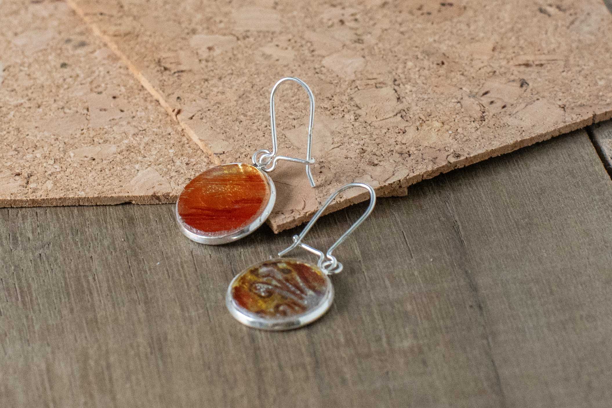 boucles d'oreille vitrail