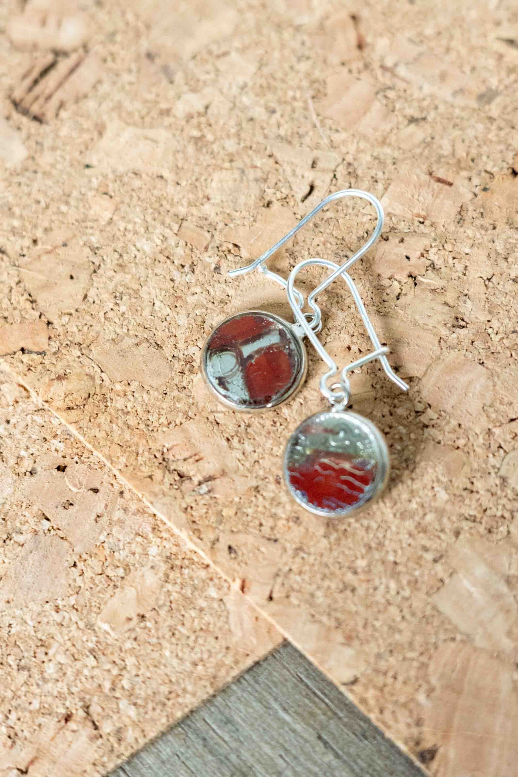 Boucles d'oreilles Grisaille